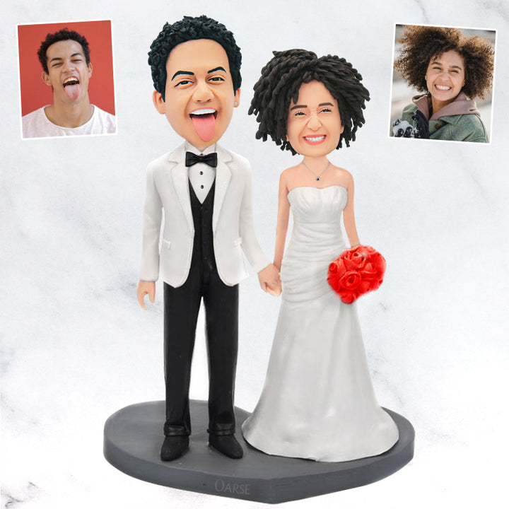 Wedding Personalized Bobblehead Dolls for Couple - OARSE