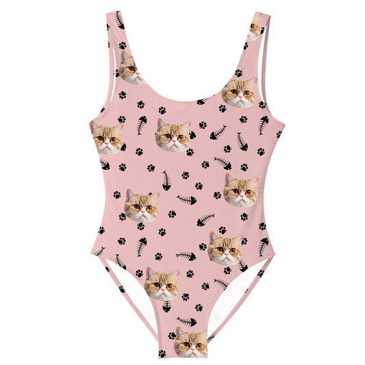 Women's Personalized One-Piece Swimsuit with Your Pet's Face - OARSE