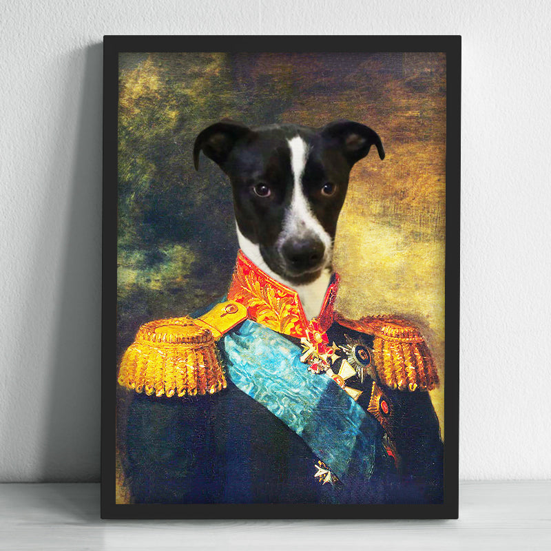 Custom Made Captain Pet Canvas Royal Portraits Personalized Renaissance Dog Paintings - OARSE