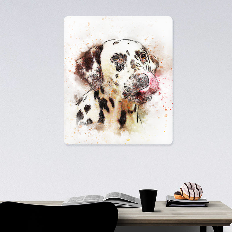 Custom Pet Portrait Watercolor Canvas Art Print of Your Dog Portrait - OARSE
