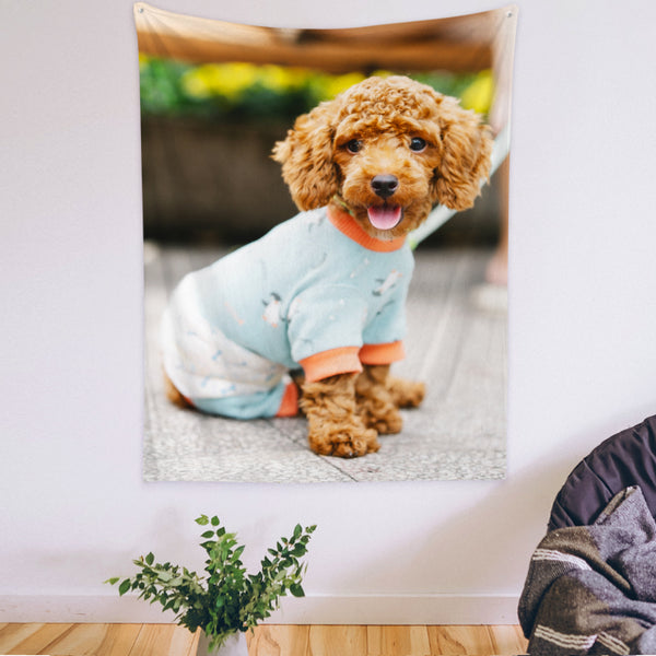 Custom Dog Tapestry from Photo Personalized Cat Tapestry Wall Hanging for Home Decor - OARSE