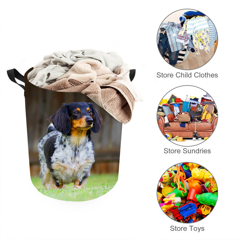 Custom Laundry Basket with Pet Photo Personalized Laundry Hamper for Cloth - OARSE