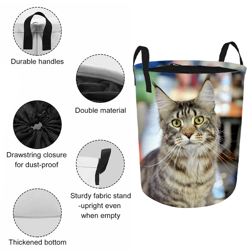 Custom Laundry Basket with Pet Photo Personalized Laundry Hamper for Cloth - OARSE