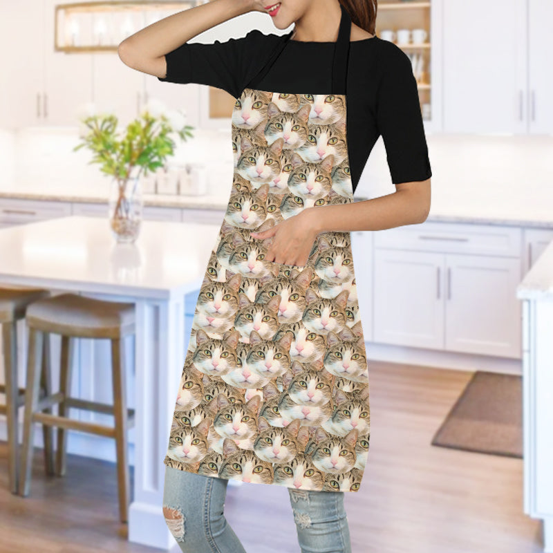 Custom Made Cooking Apron With Pocket Personalized Photo Apron Gift - OARSE