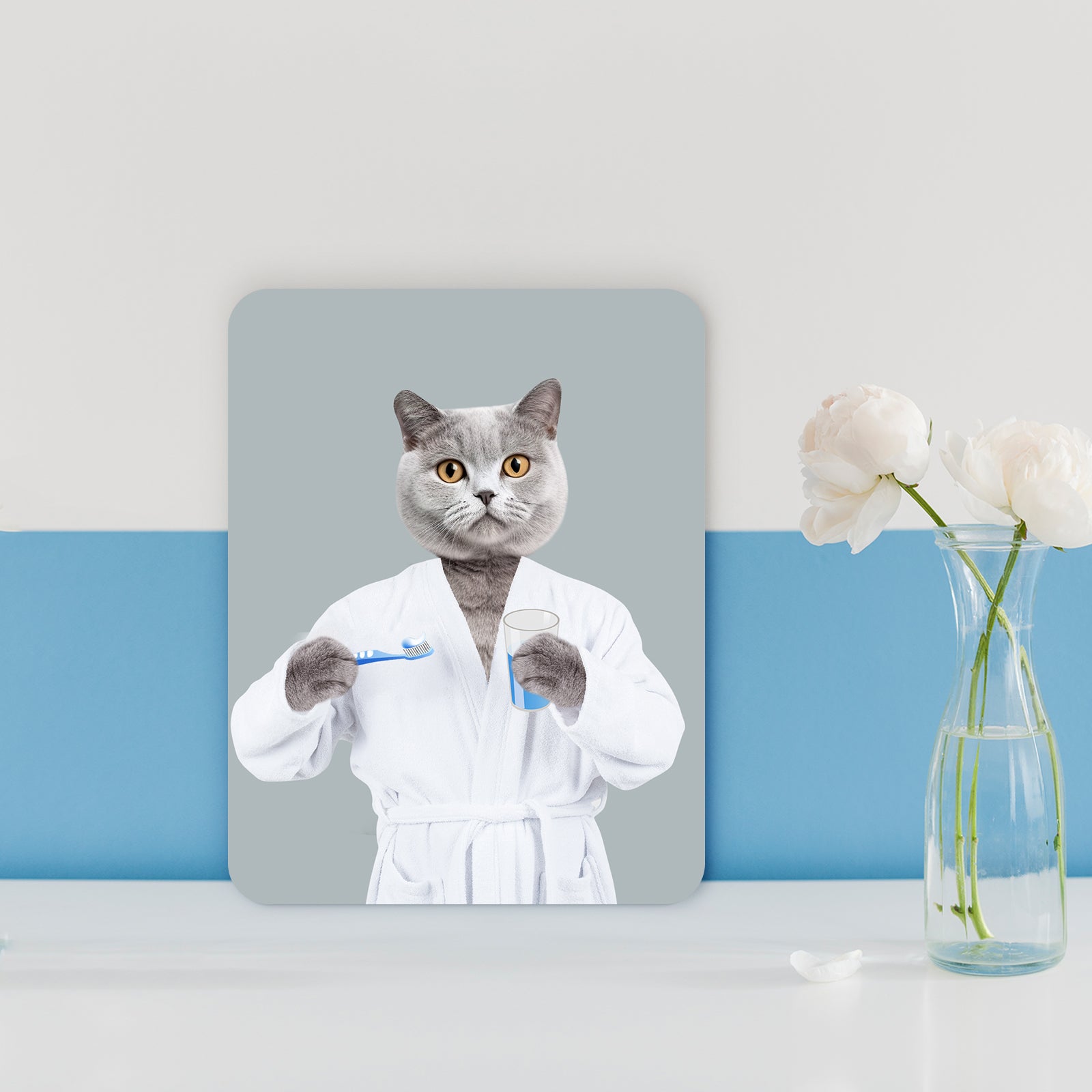 Custom Pet Canvas Personalized Bathrobe Dog Portraits Wall Art - OARSE