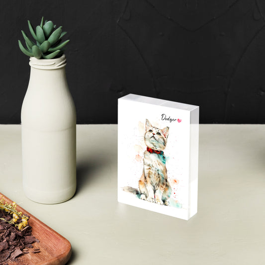 Custom Pet Photo Print on Acrylic Block - OARSE