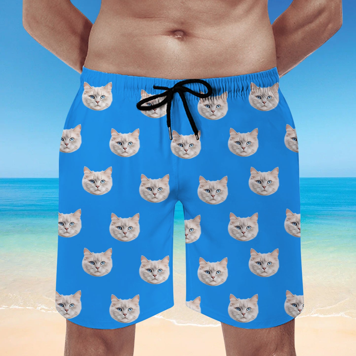 Custom Pet Photo Swim Trunks for Men - OARSE