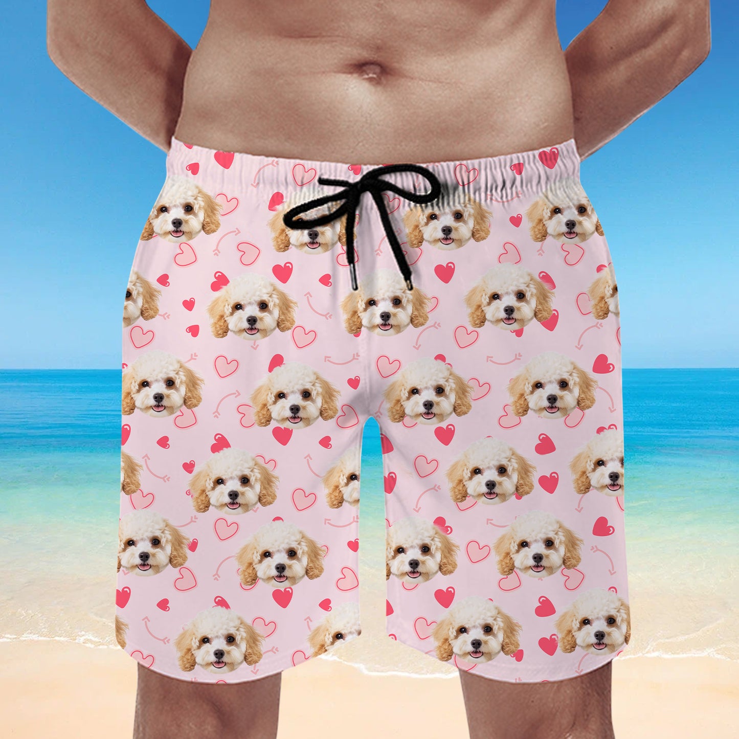 Custom Pet Photo Swim Trunks for Men - OARSE
