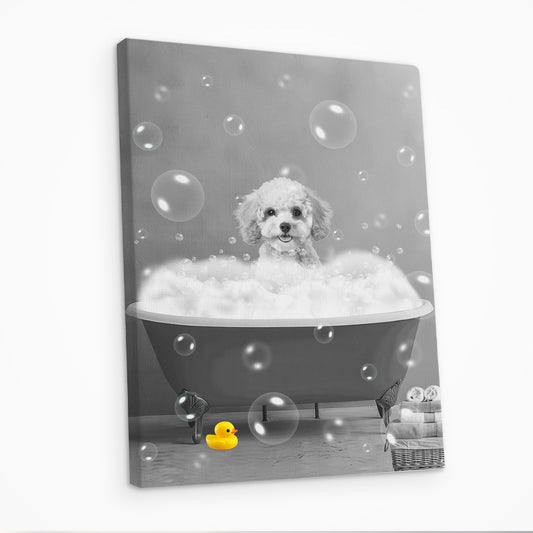 Playful Bath Custom Pet Canvas - OARSE