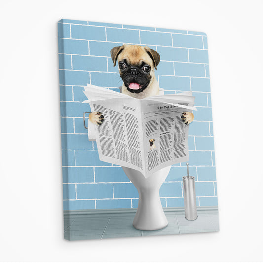 Custom Pet Portraits Canvas - Funny Pet Toilet Canvas - OARSE