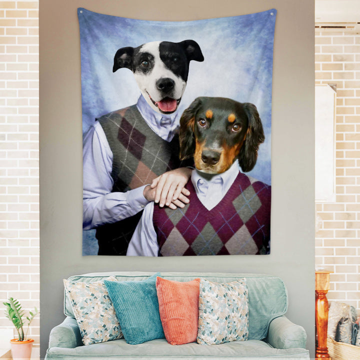 Custom Pet Renaissance Tapestry from Photo Personalized Royal Portrait Tapestry for Wall - OARSE