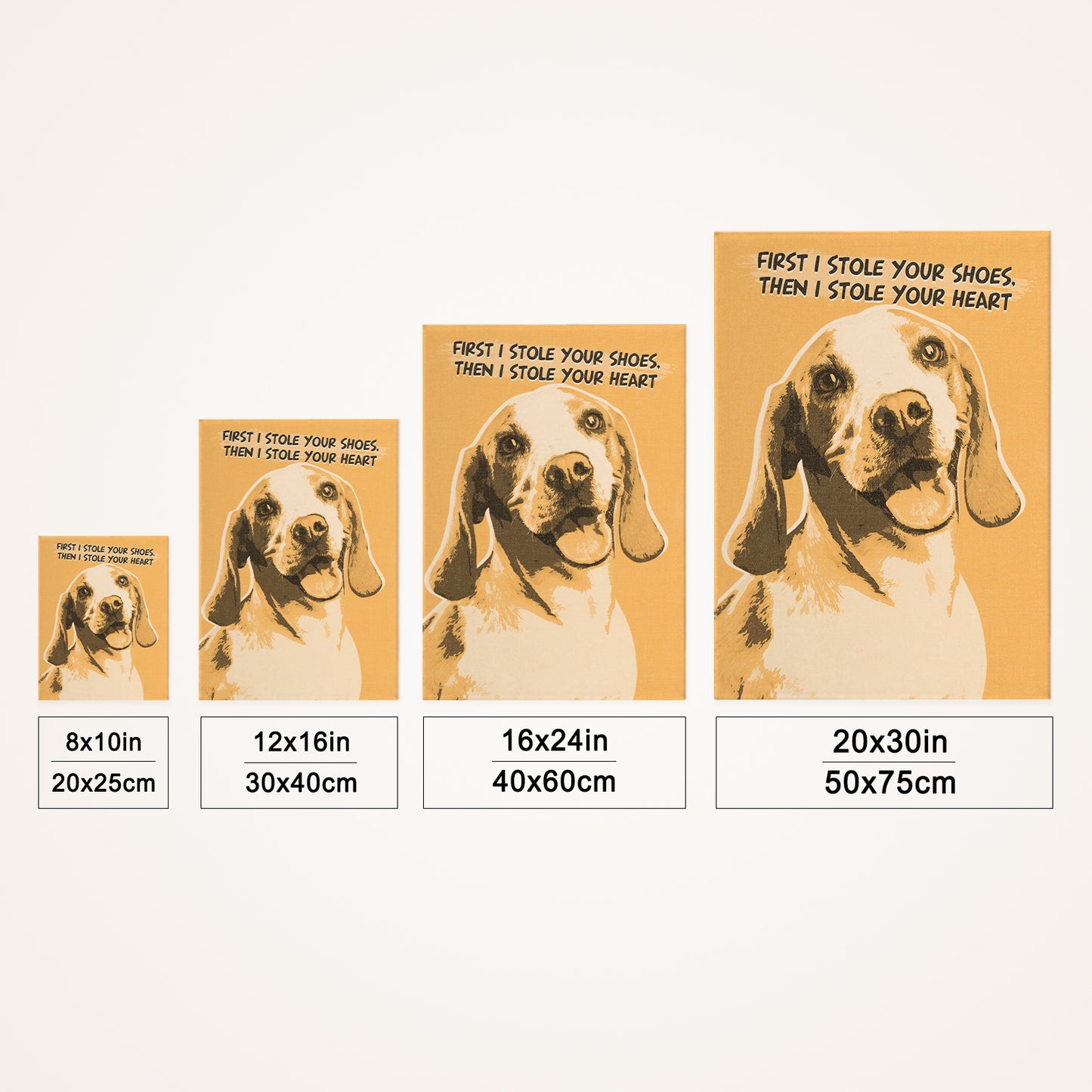 Custom Pop Pet Art Portrait Canvas Prints for Pet Memorial Gift - OARSE