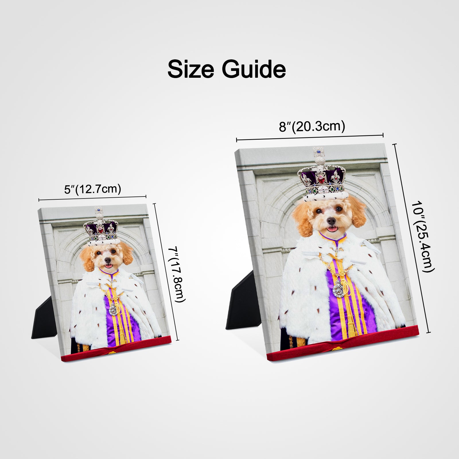 Custom Desktop Pet Portrait Canvas with Picture - The King - OARSE