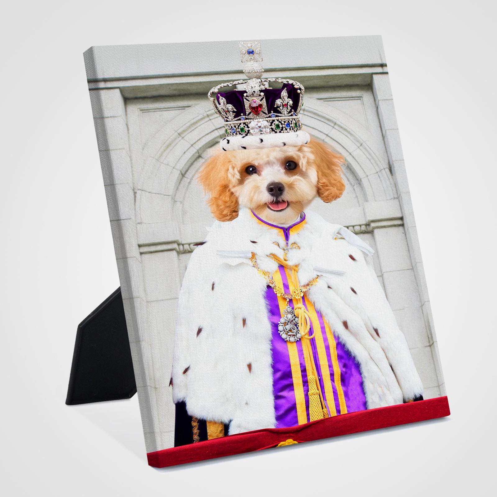 Custom Desktop Pet Portrait Canvas with Picture - The King - OARSE