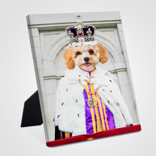 Custom Desktop Pet Portrait Canvas with Picture - The King - OARSE