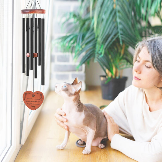 Custom Dog Remembrance Wind Chimes with Name Personalized Pet Sympathy Gift - OARSE