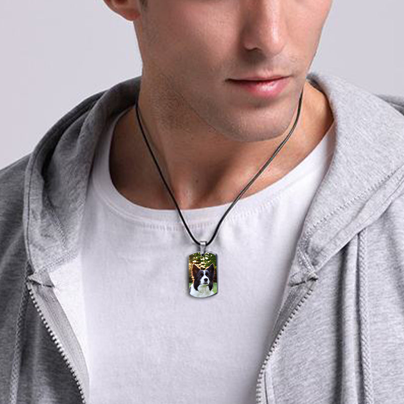 Custom Dog Tag Necklace with Picture for Pet Lovers