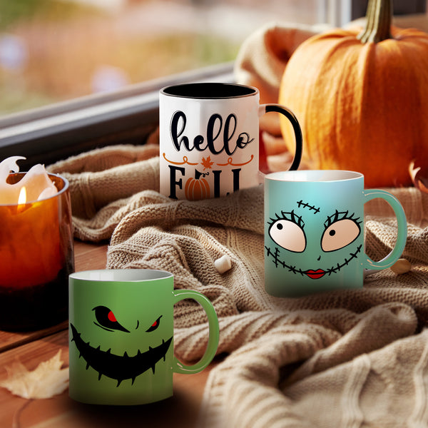 Unique Halloween Pumpkin Coffee Mugs Hello Fall Mug for Hallween Gift - OARSE