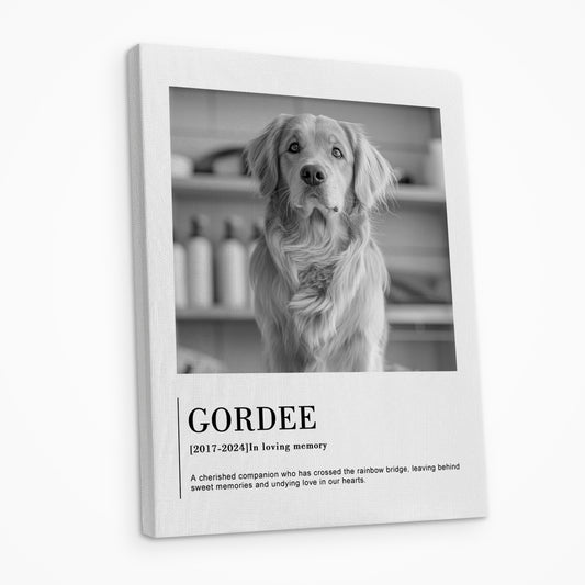 "In Loving Memory" Custom Pet Photo Memorial Canvas Print Art - OARSE