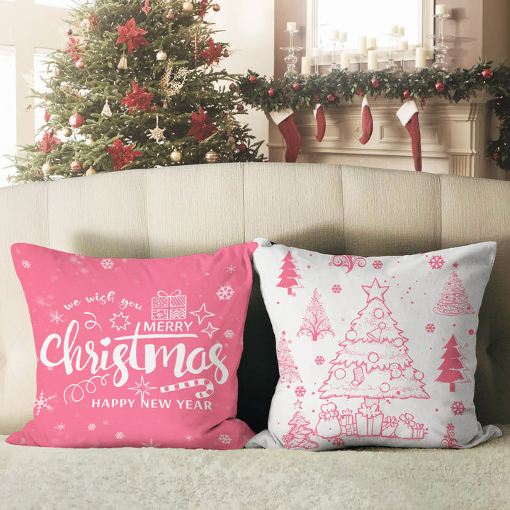 4pcs Merry Christmas Pillows Funny Let It Snow Pillow for Christmas Gift - OARSE