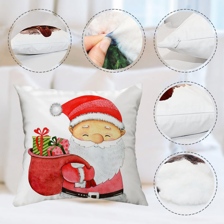 Merry Christmas Pillow With Santa Claus Unique Merry Bright Pillows - OARSE