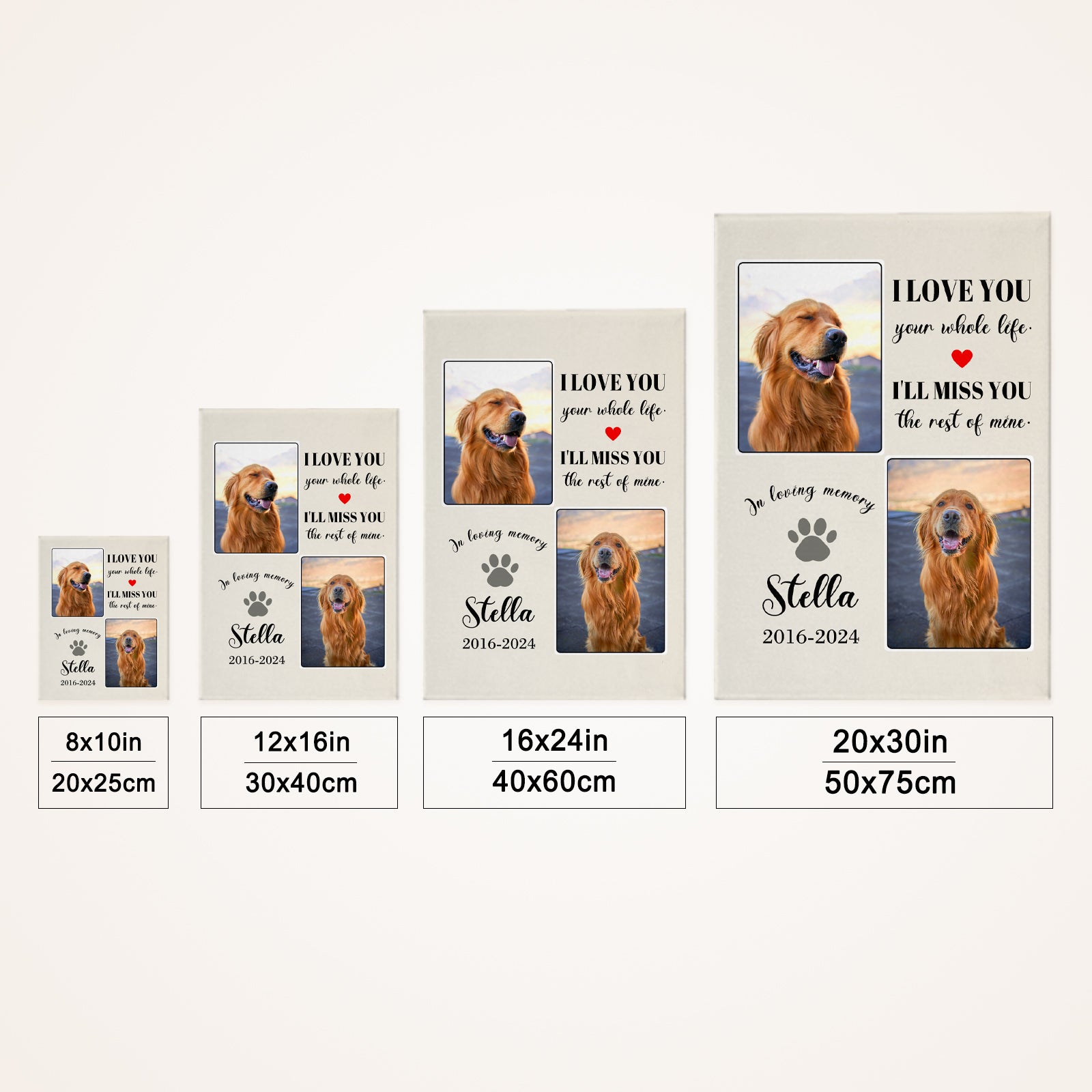 Personalized Pet Photo Memorial Canvas for Beloved Pets - OARSE