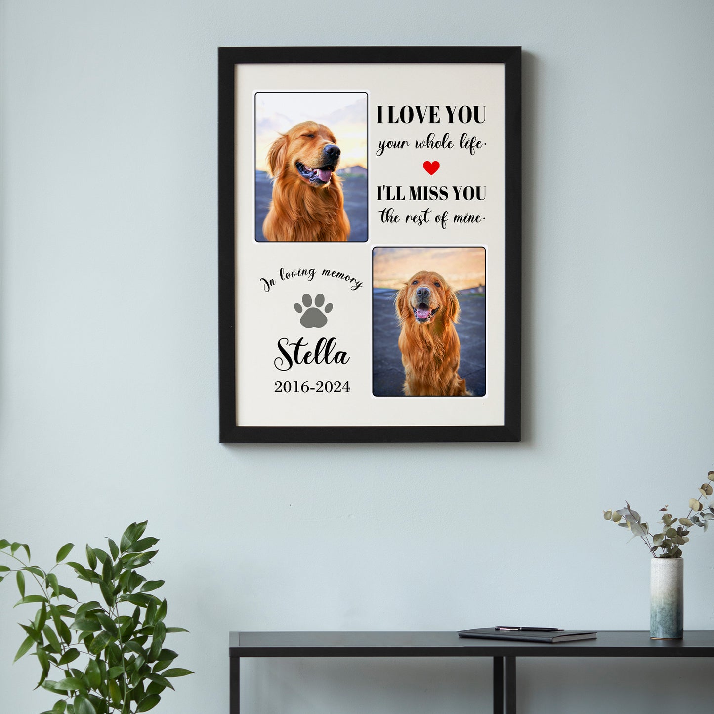 Personalized Pet Photo Memorial Canvas for Beloved Pets - OARSE