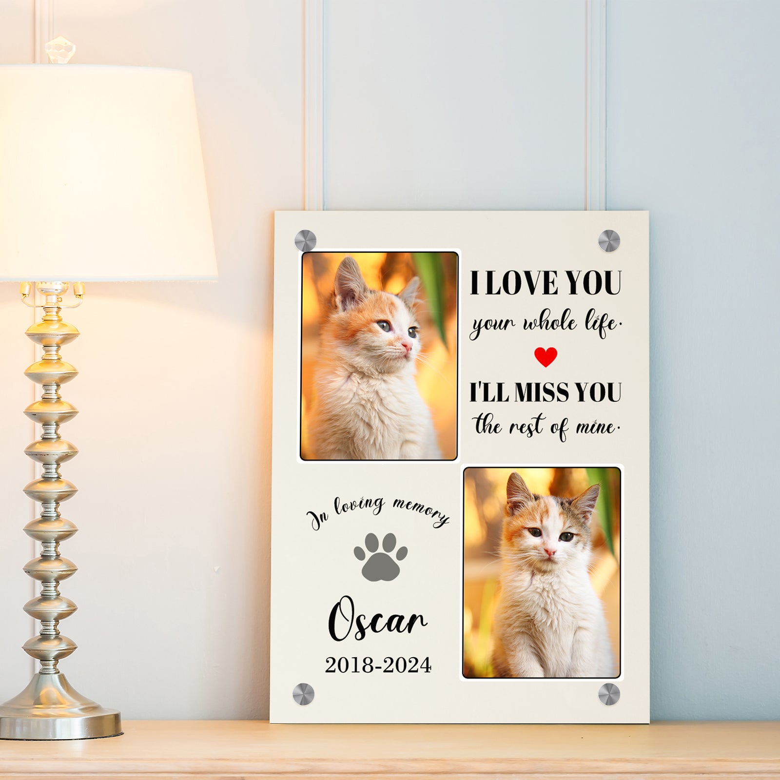 Personalized Pet Photo Memorial Canvas for Beloved Pets - OARSE