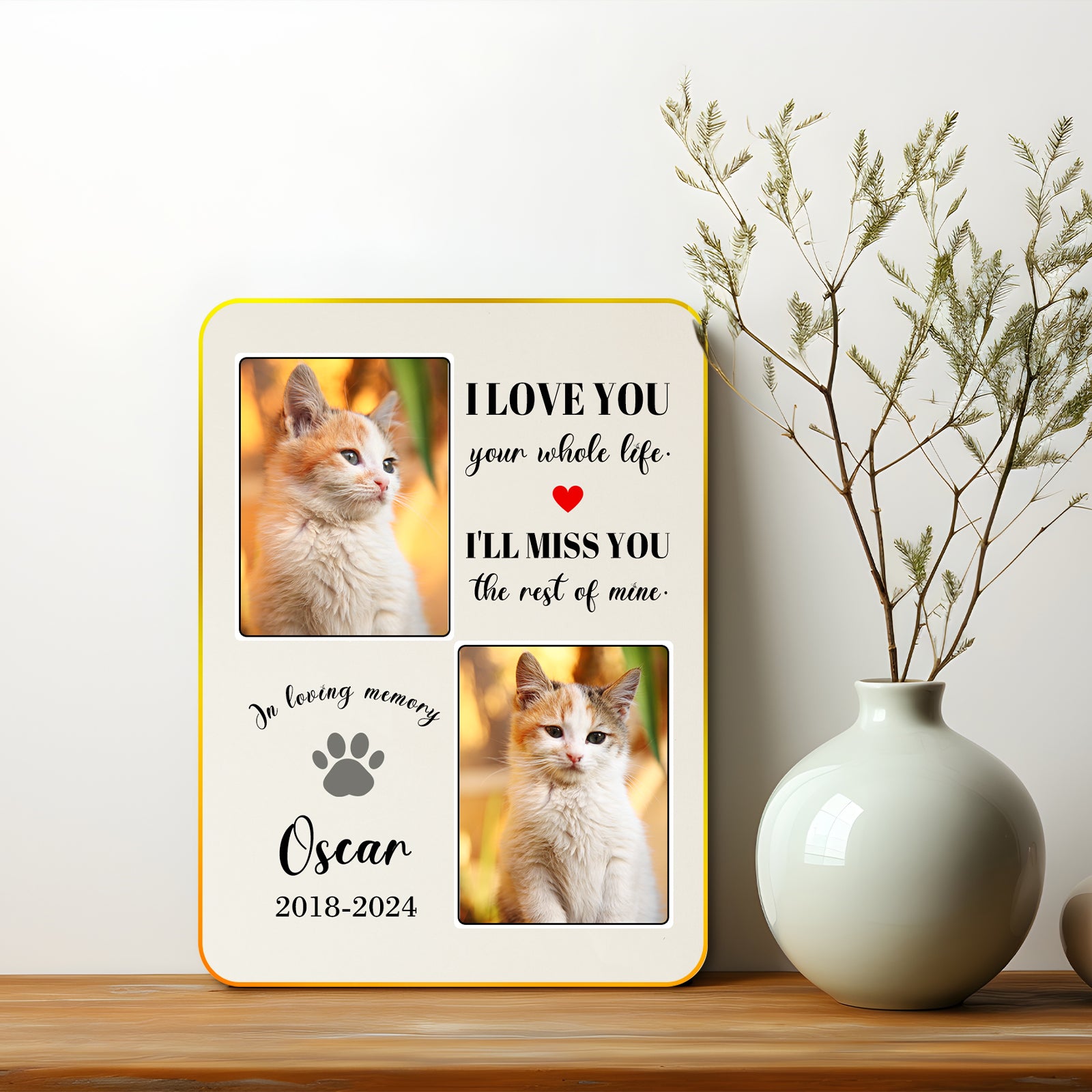 Personalized Pet Photo Memorial Canvas for Beloved Pets - OARSE