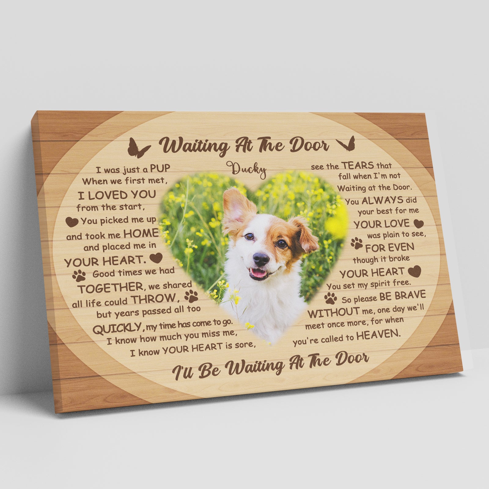 Custom Pet Memorial Canvas Print or Pet Remembrance Gift - OARSE