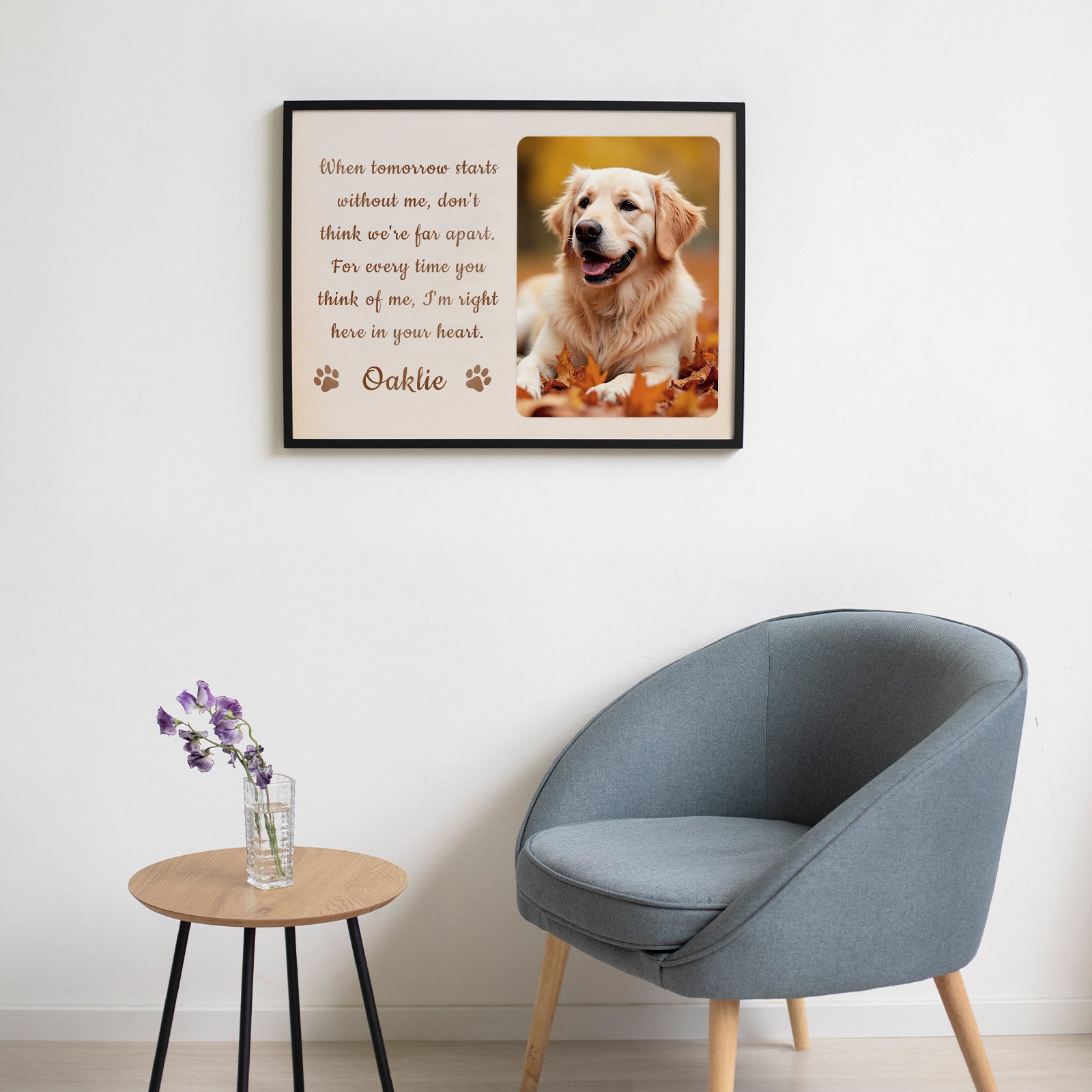 Custom Pet Memorial Canvas Print or Pet Remembrance Gift - OARSE