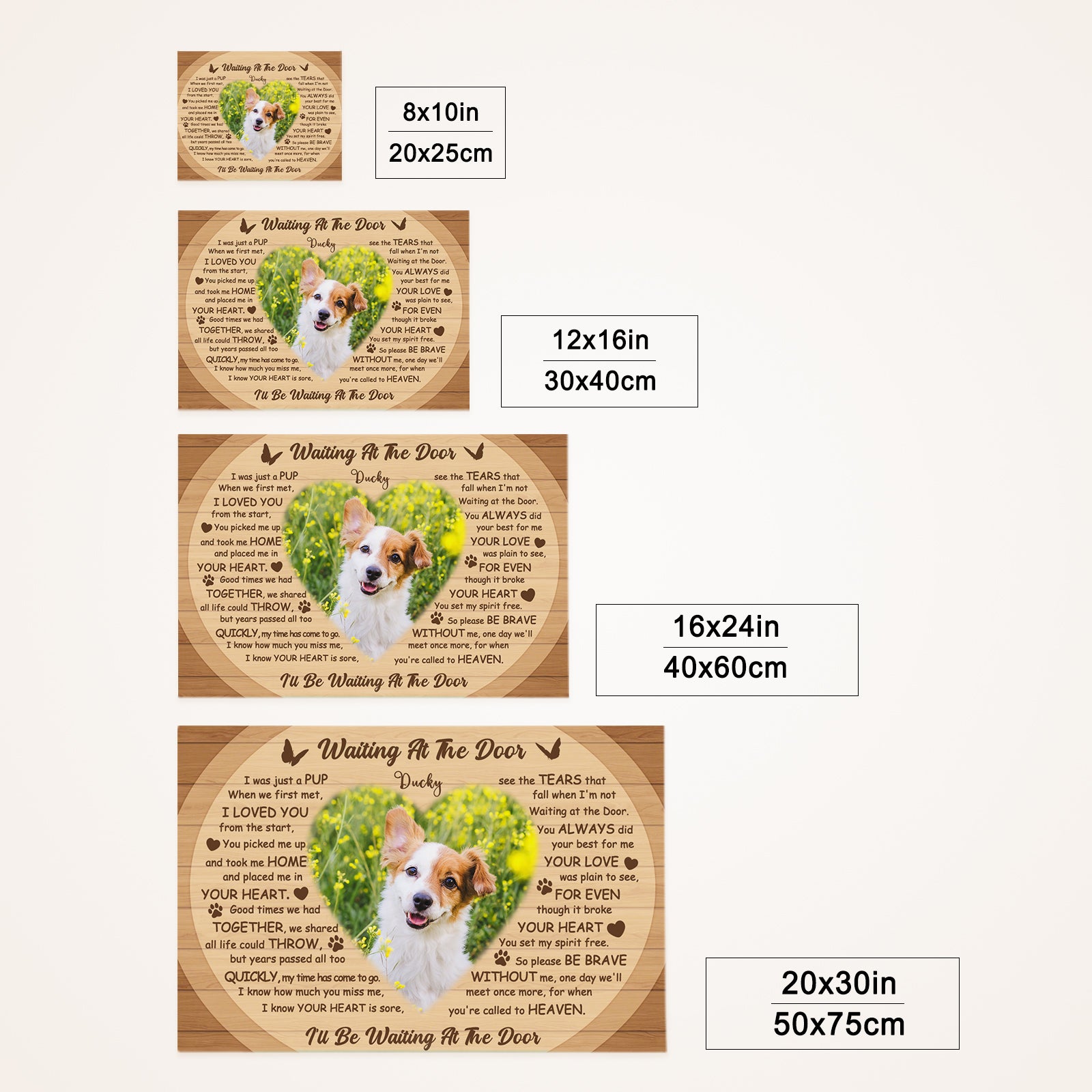 Custom Pet Memorial Canvas Print or Pet Remembrance Gift - OARSE