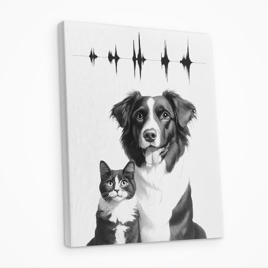 Personalized Sketching Pet Portrait Canvas From Photos - OARSE