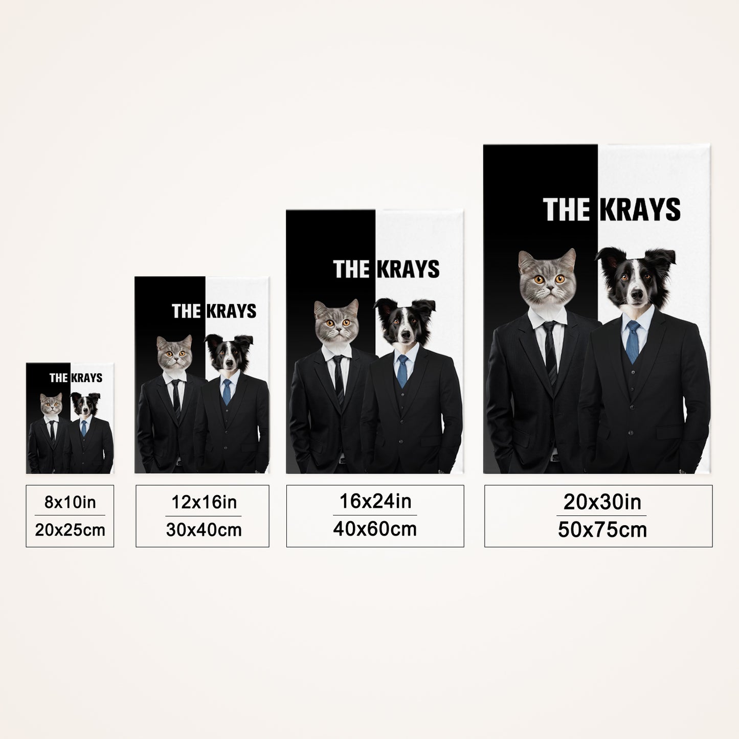 Custom Pet Picture Canvas - THE KRAYS - OARSE