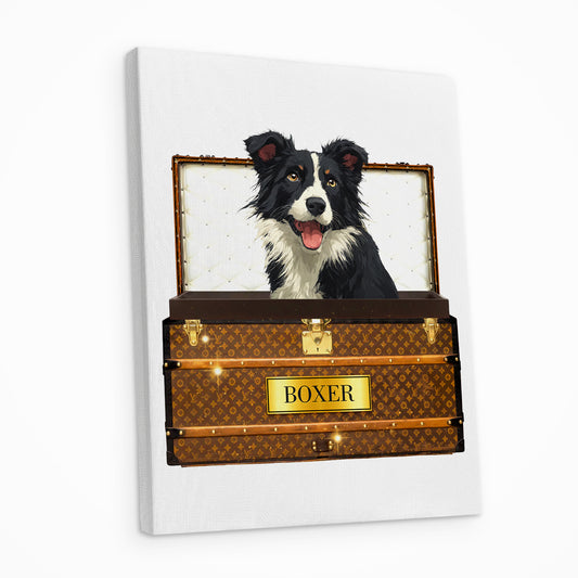 Personalized Travel-themed Pet Portrait Canvas with Photo - OARSE