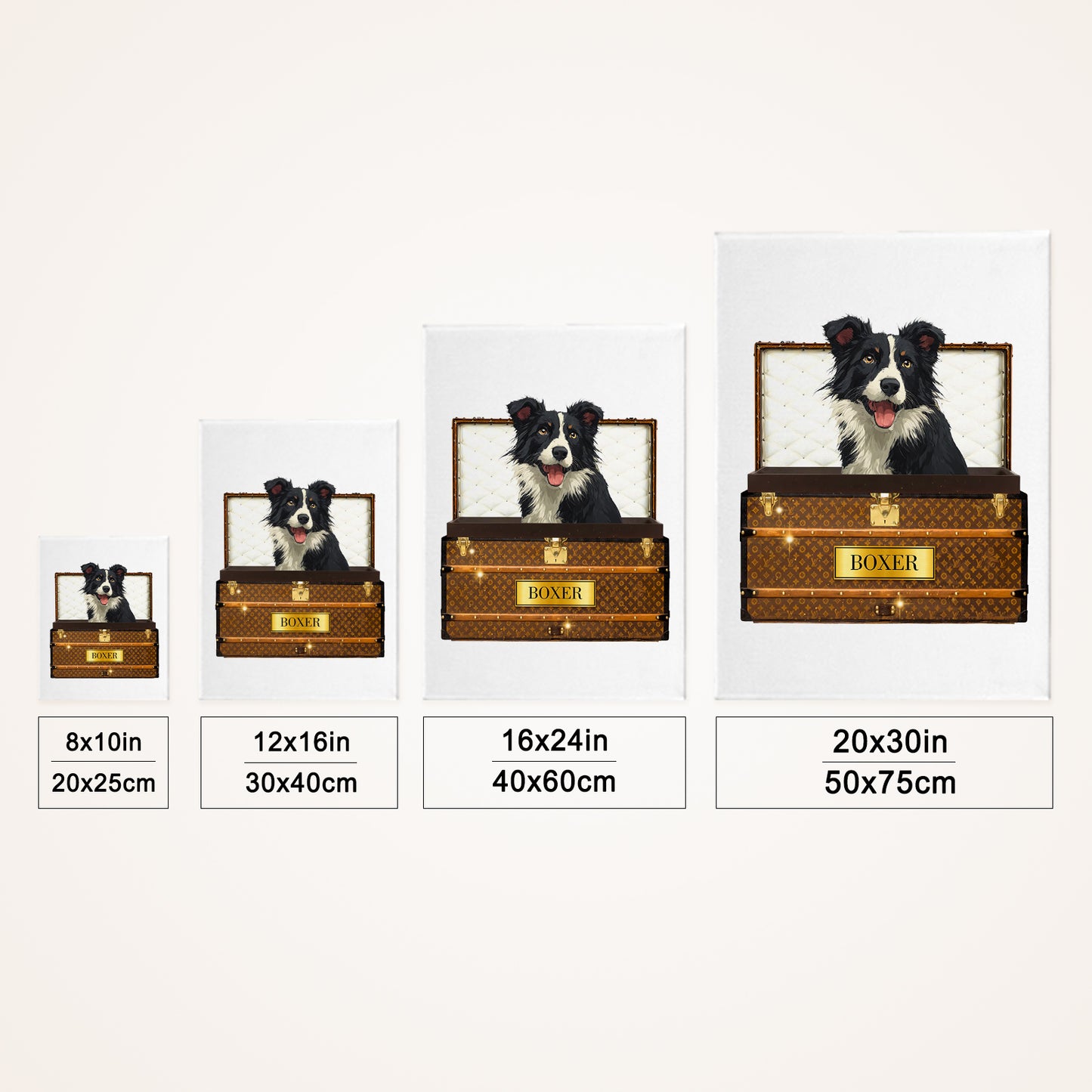Personalized Travel-themed Pet Portrait Canvas with Photo - OARSE