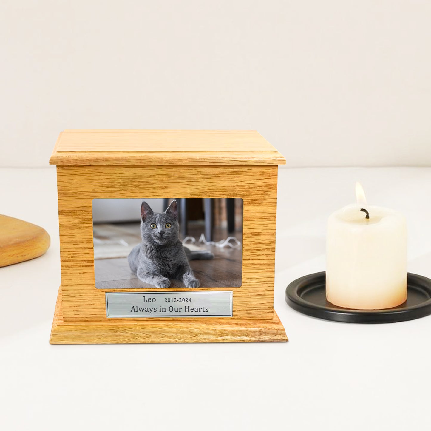 Personalized Wooden Pet Cremation Boxes with Photo Custom Dog Urn For Ashes - OARSE
