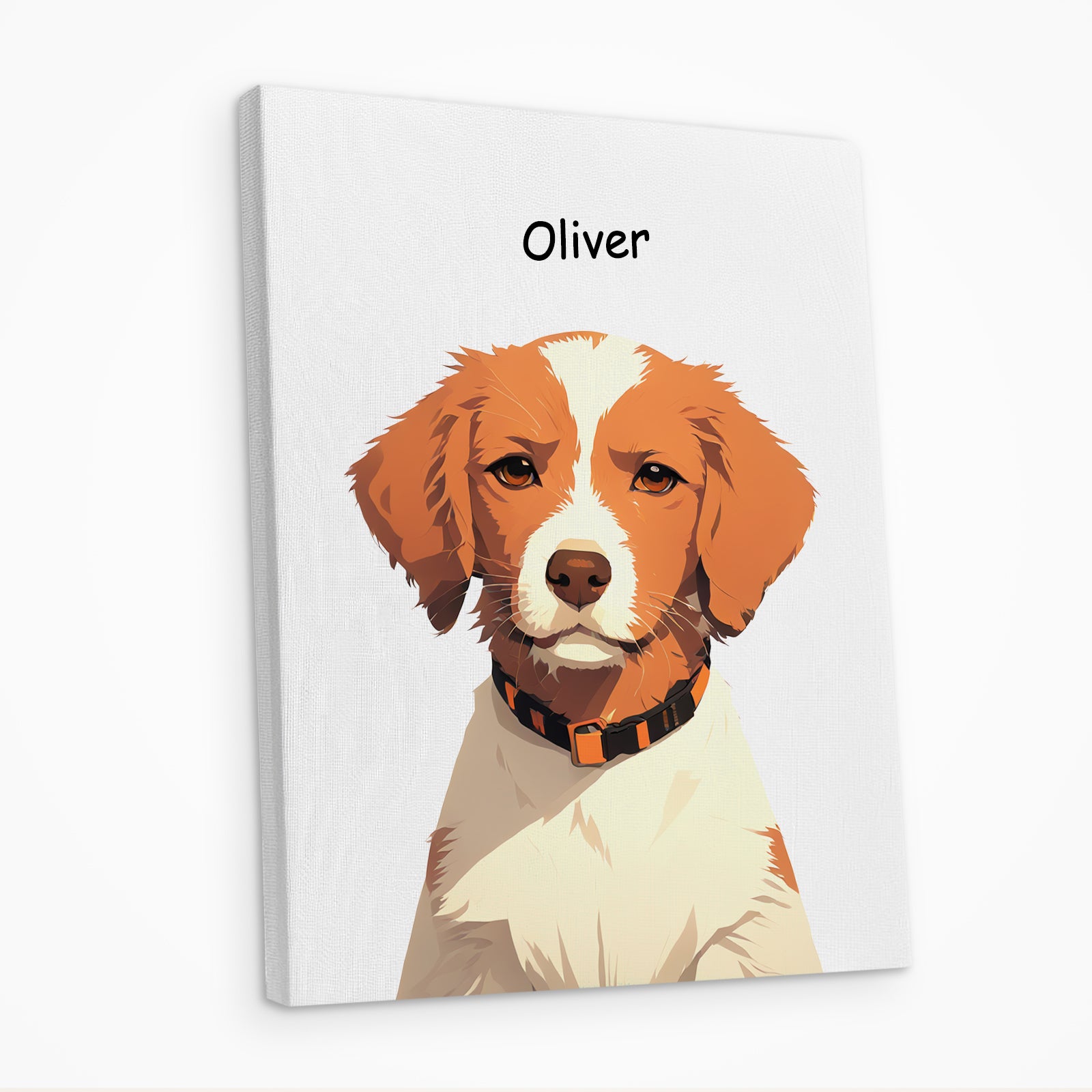 Pet Portraits Canva with Name Personalized Photo Wall Art - OARSE
