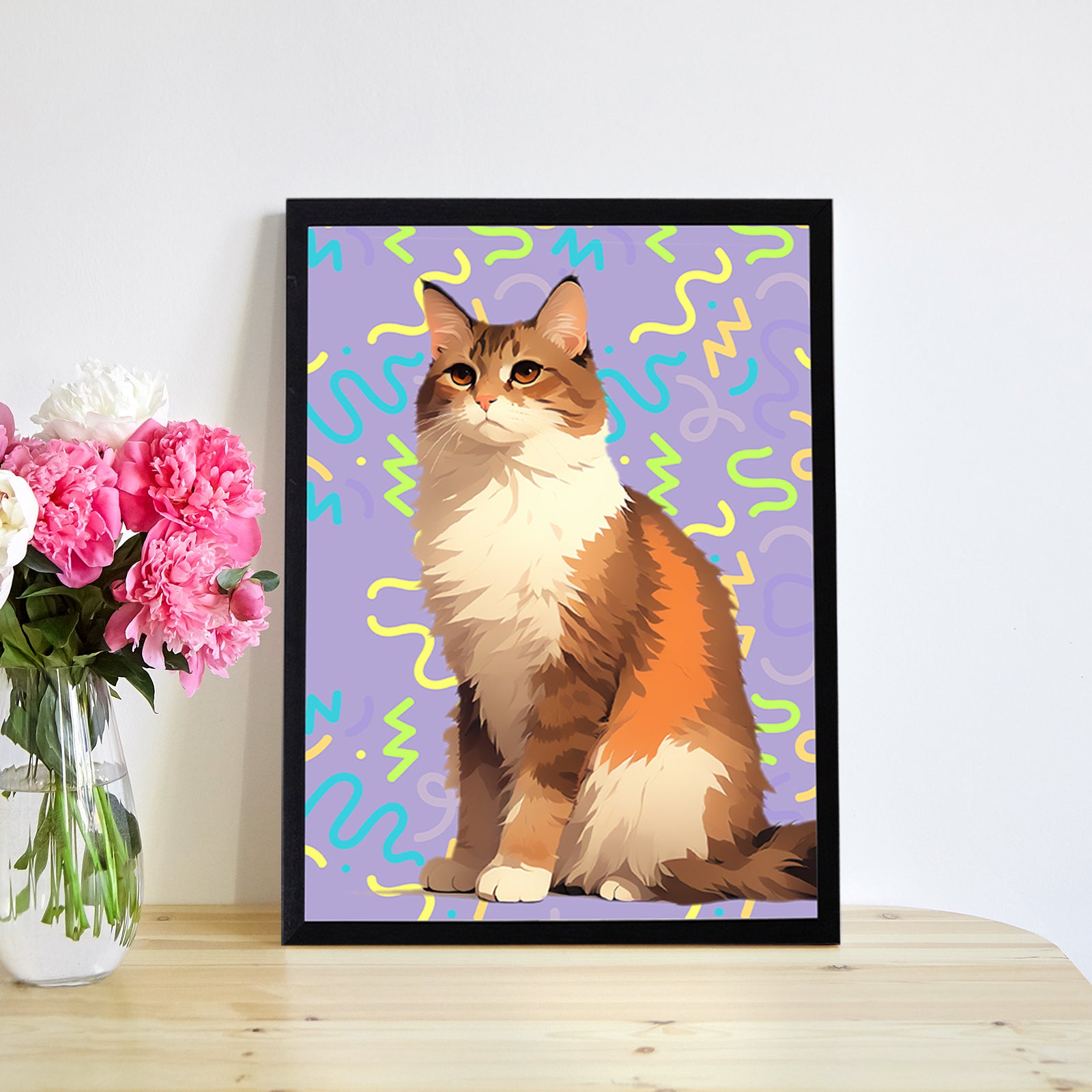 Pet Portraits Canva with Name Personalized Photo Wall Art - OARSE