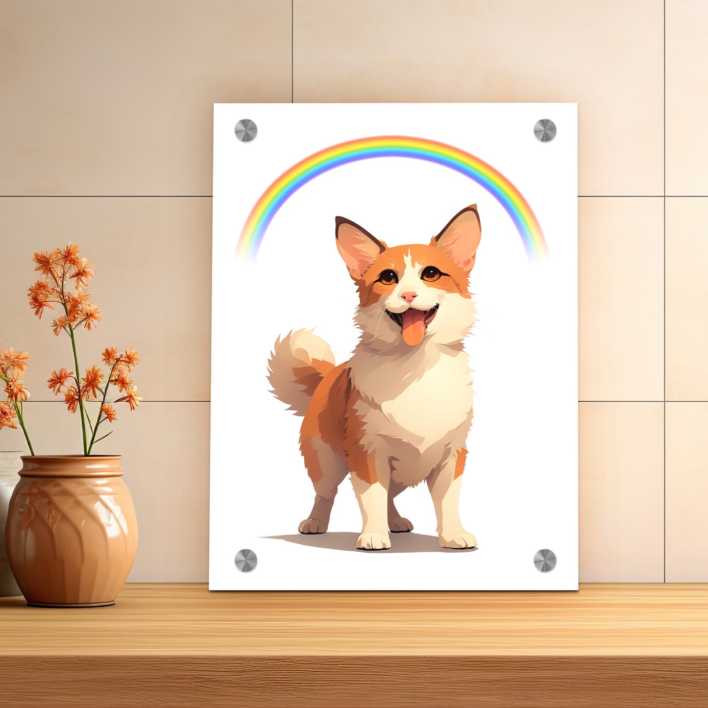 Pet Portraits Canva with Name Personalized Photo Wall Art - OARSE