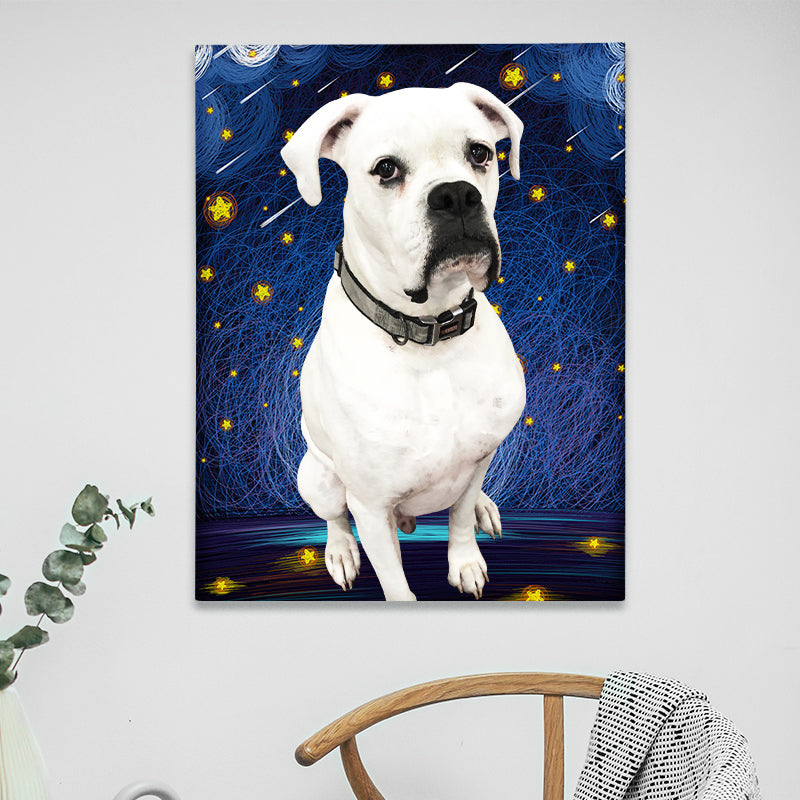 Personalized Pet Portrait Canvas with Name Customized Dog Photo Memorial Gift - OARSE