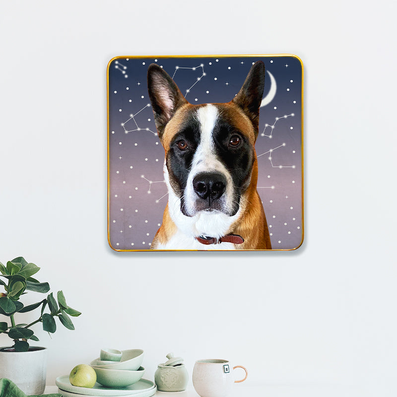 Personalized Pet Portrait Canvas with Name Customized Dog Photo Memorial Gift - OARSE