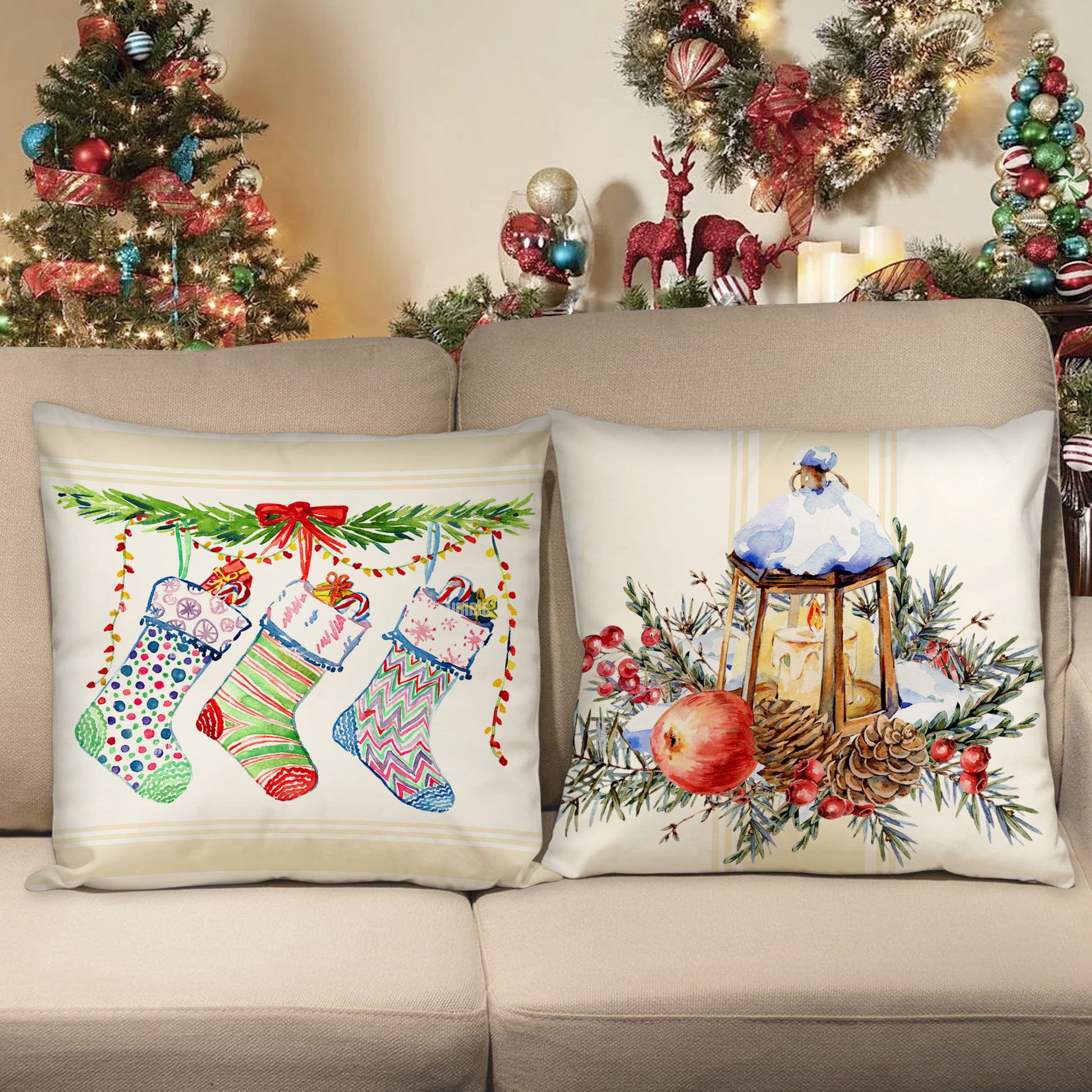 4pcs Santa Claus Pillow Gift for Christmas Decor - OARSE