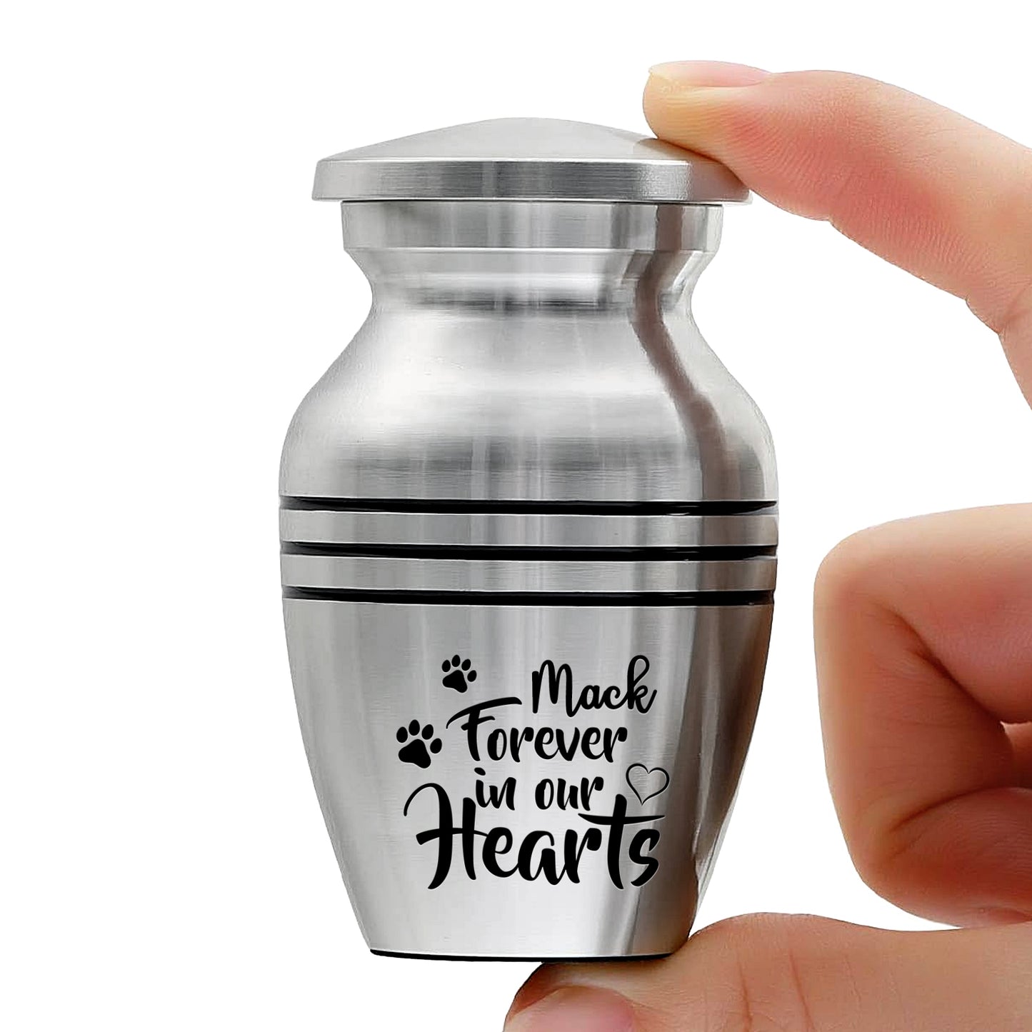 Small Keepsake Urn for Pet Ashes Personalized with Dog Name - OARSE