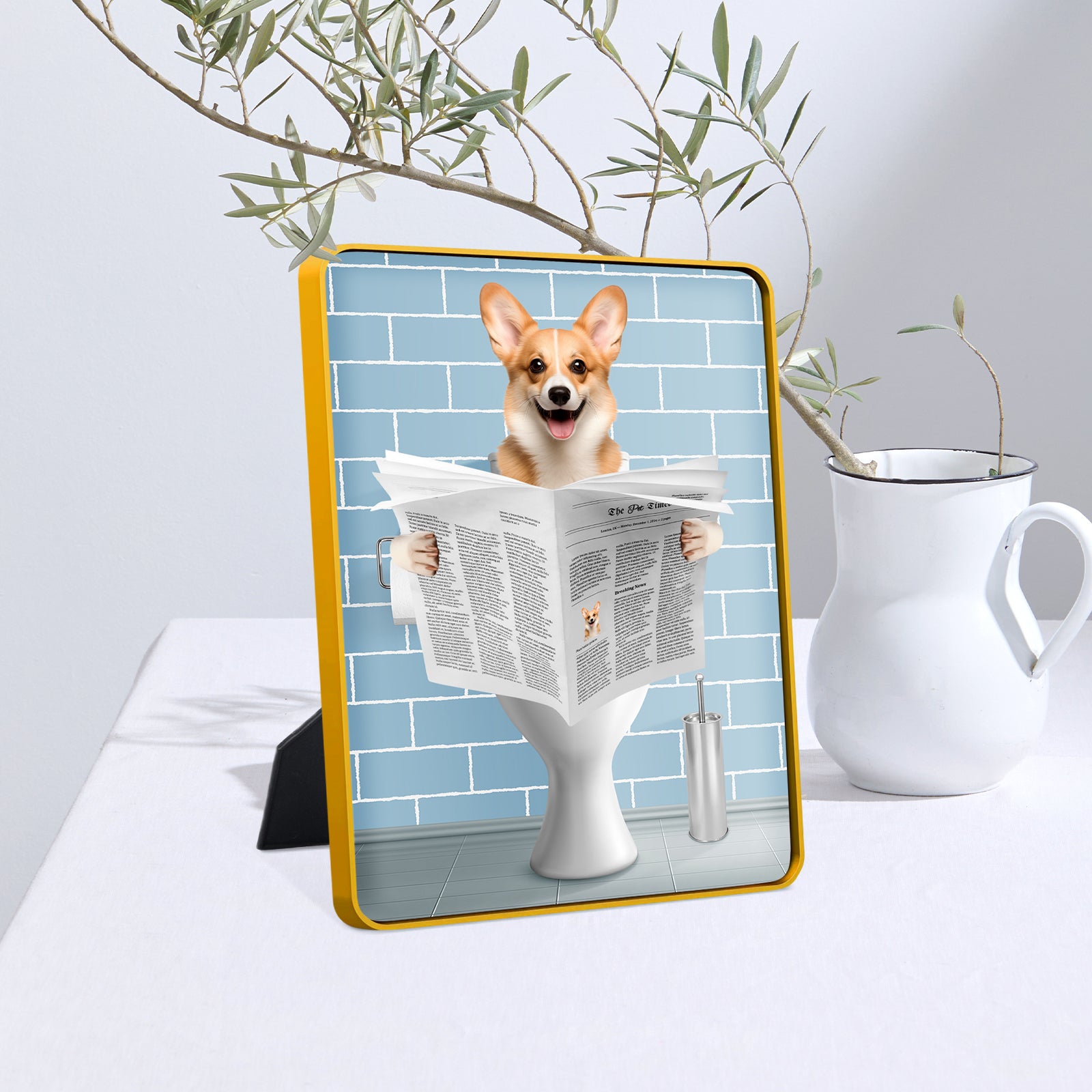 The Toilet Custom Pet Standing Canvas from Photo - OARSE