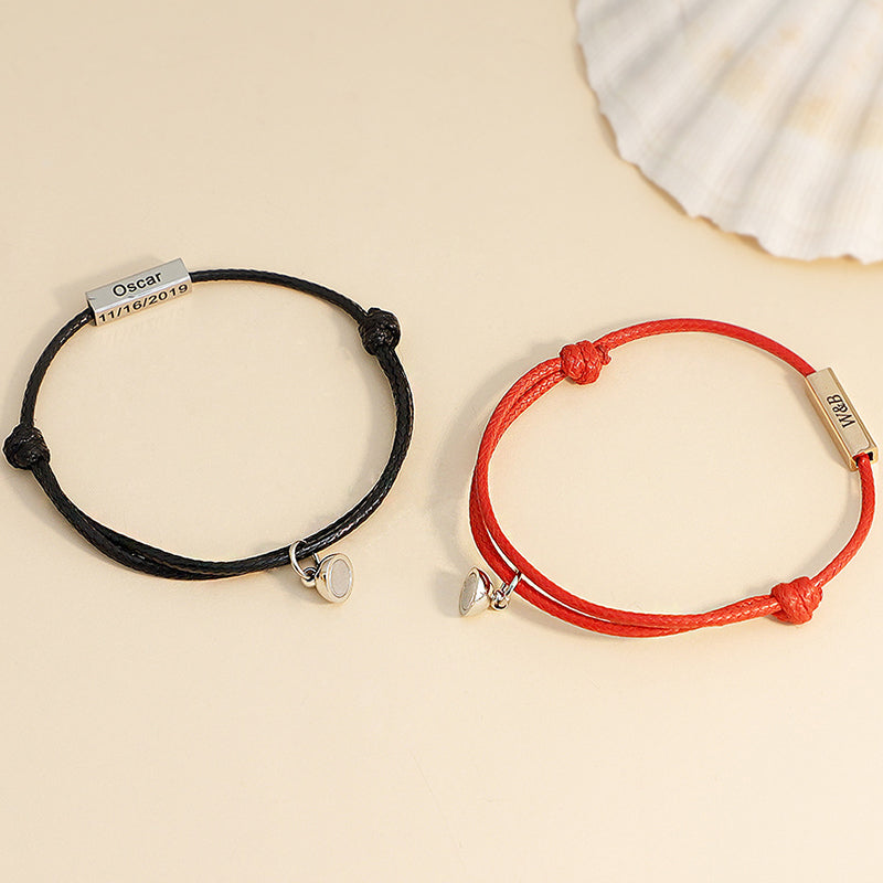 Personalized Magnetic Couple Bracelets - Package Two - Oarse