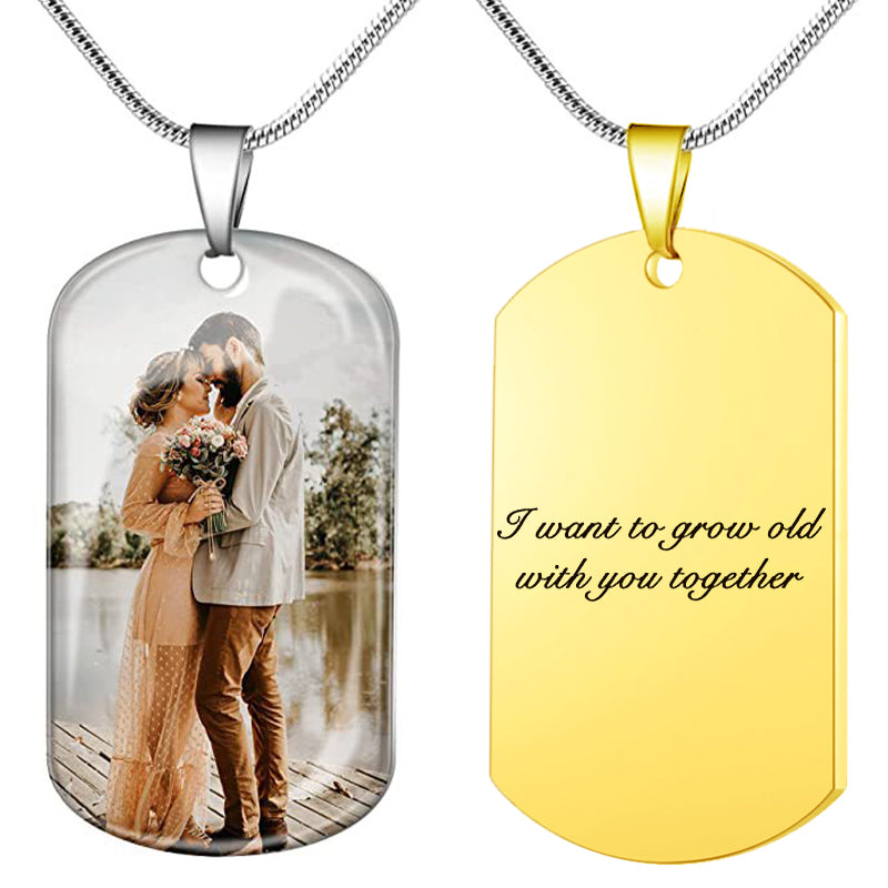 Custom Dog Tag Necklace, Engraved Dog Tag Necklace - Oarse