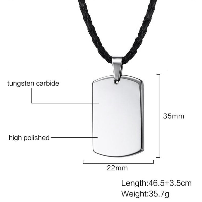 Custom Dog Tag Necklace, Engraved Dog Tag Necklace - Oarse