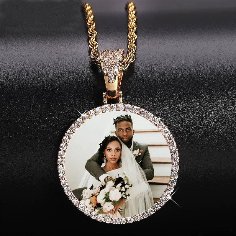Photo Medallion Necklace Custom Rapper Mens Chain With Picture Pendant - Oarse