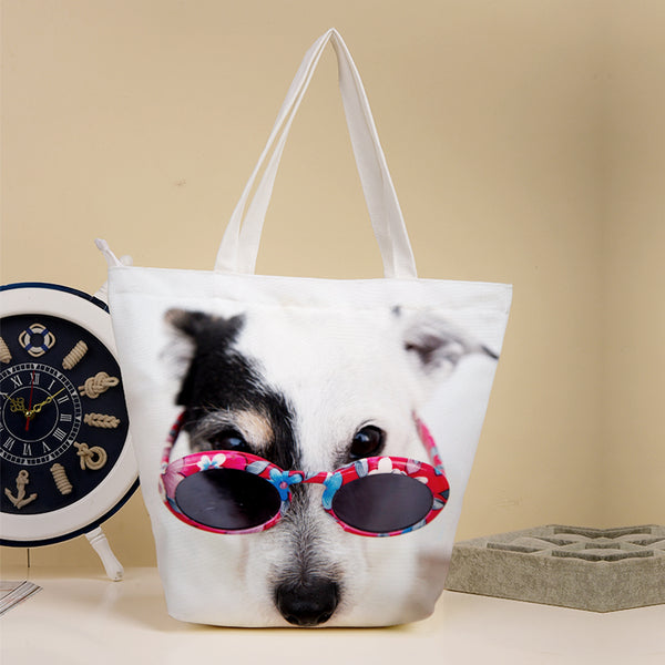 Custom Pet Photo Canvas Tote Bag - Oarse